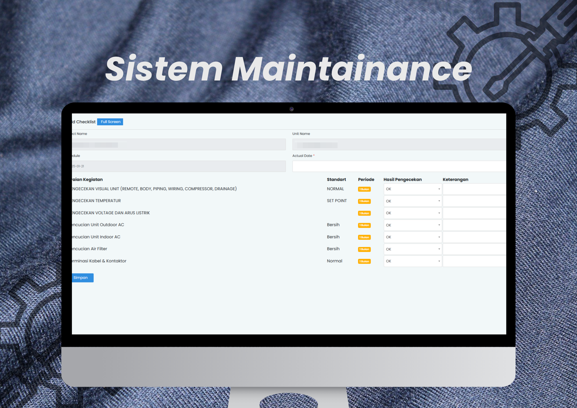Maintenance System Screenshot 3